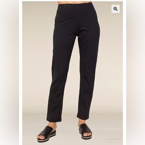Habitat Luxe Ponte Straight Pant Womens XL Pull On Elastic Waist Black Stretchy